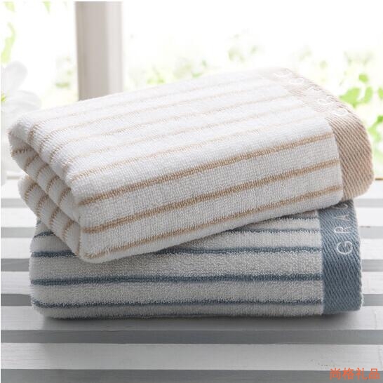 洁丽雅（Grace）毛巾家纺 经典条纹系列纯棉强吸水毛巾 